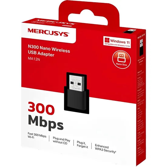 ADAP. MERCUSYS MA12N N300 NANO USB WIRELESS Product