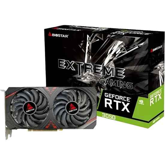 PLACA DE VIDEO BIOSTAR RTX3050 EXTREME GAMING 6G/GDDR6/1590MHZ/2FAN VN3516RF68