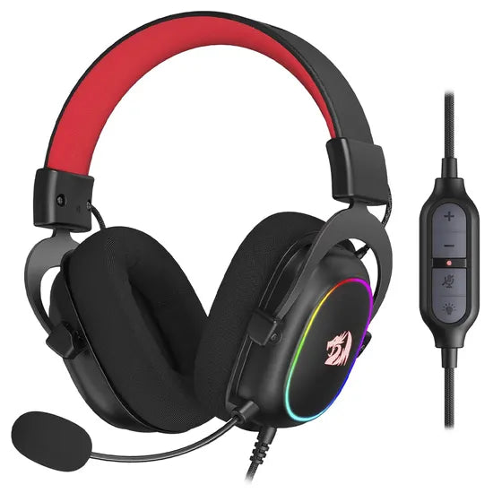 AURICULAR REDRAGON ZEUS X H510-RGB 53MM/USB/BLACK