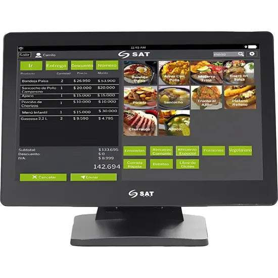 PC AIO/POS SAT N140 J4125/15.6” TOUCH/4GB/128GB/USB/LAN Product