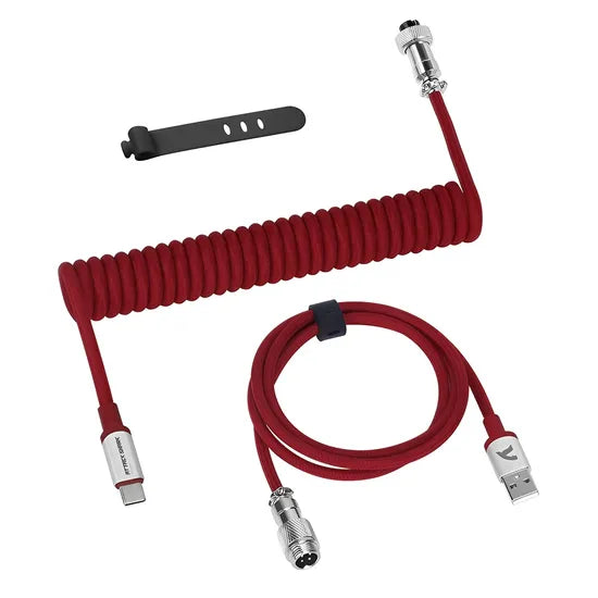 CABLE EN ESPIRAL ATTACK SHARK C01PRO USB-C / USB-A RED Product