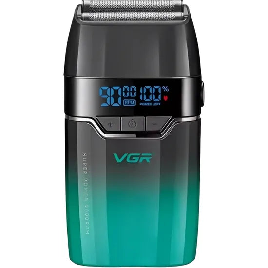 AFEITADORA/SHAVER VGR V-308 TITANIO 9000 RPM USB GREEN Product
