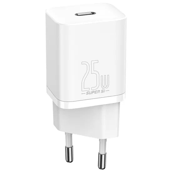 CARGADOR PARED BASEUS CCSP020102 SUPER SI 25W USB-C QC3/PD WHITE 1 AÑO GTA Product