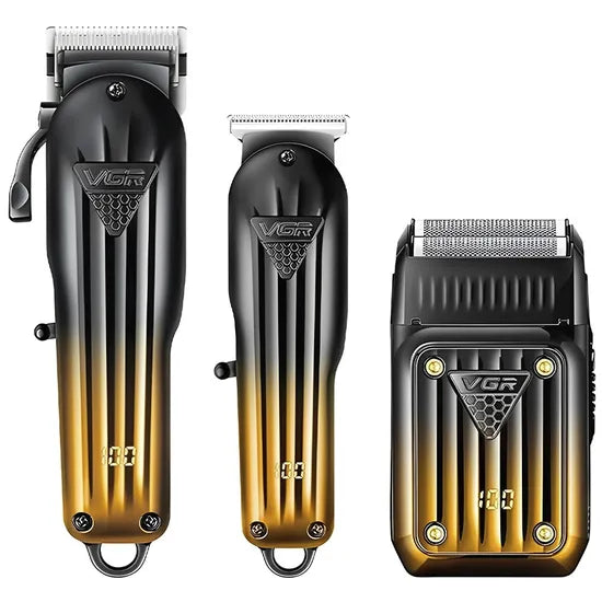 KIT VGR V-644 3EN1 CORTA PELO+TRIMMER+SHAVER BLACK/GOLD Product