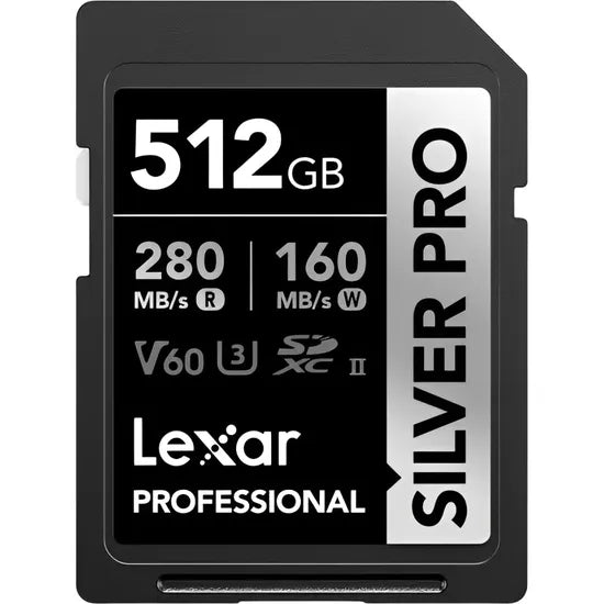 MEMORIA RAM SD 512GB LEXAR PROFESSIONAL SILVER PRO 280-160MB/S C10 (LSDSIPR512G-BNNNG)