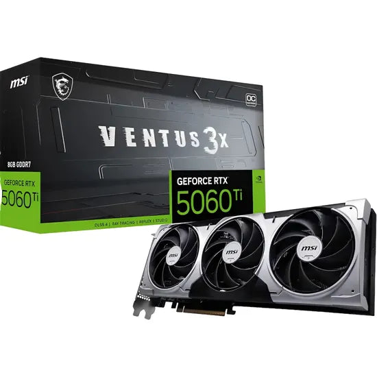 PLACA DE VIDEO MSI RTX5060 TI VENTUS 3X OC 8GB/GDDR7/2617MHZ/3FAN