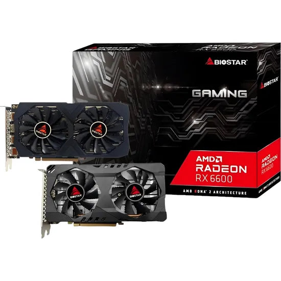 PLACA DE VIDEO BIOSTAR RADEON RX6600 GAMING 8G/GDDR6/1792MHZ/2FAN VA6606RM81