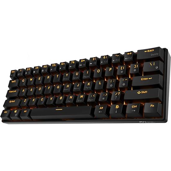 Royal Kludge RK61 60% RGB Interruptor lineal Rojo Hotswap Bluetooth Teclado mecánico - Negro