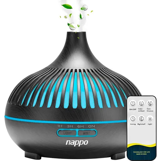 HUMIDIFICADOR DE AIRE NAPPO ULTRASONICO NEV-277 DIFUSOR AROMA BLACK Product
