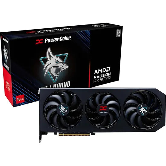 VGA POWER COLOR RADEON RX9070 HELLHOUND 16GB/GDDR6/2590MHZ/3FAN RX9070 16G-L/OC Product