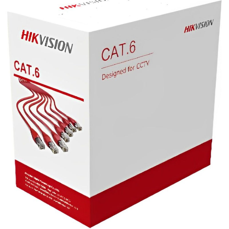 CABLE DE RED U/UTP HIKVISION CAT6 4X23 AWG 100% COBRE CAPA SIMPLE 305MTS GREY INTERIOR
