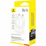 CABLE USB-C / USB-C BASEUS P10381400211-00 DYNAMIC 100W 1M WHITE 138860