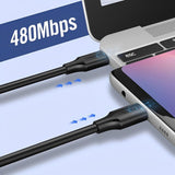 CABLE USB-C A USB-C UGREEN US286 60W 1M BLACK 136752