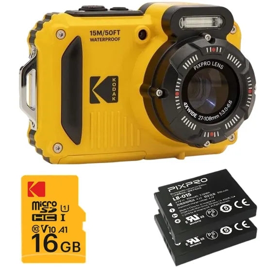 CAMARA KODAK PIXPRO WPZ2 BUNDLE (2 BAT + MEM 16GB) YELLOW Product