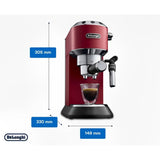 CAFETERA DELONGHI ESPRESSO DEDICA ROJO 952/398