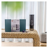 CAFETERA PORTATIL+ESTUCHE OUTIN NANO SET DE VIAJE ESPRESSO/2IN1/20BARES/USB-C/SPACE GRAY