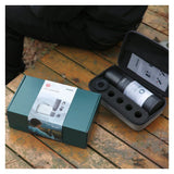 CAFETERA PORTATIL+ESTUCHE OUTIN NANO SET DE VIAJE ESPRESSO/2IN1/20BARES/USB-C/SPACE GRAY