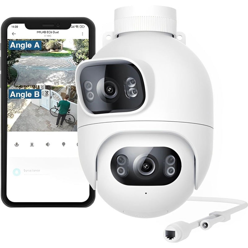 CAMARA IP IMILAB MI HOME SECURITY EC6 DUAL PRO CMSXJ68A OUTDOOR/WIFI/2K/PTZ/WHITE 131689