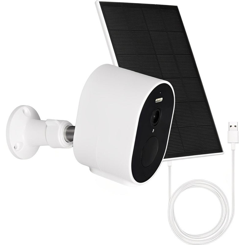 CÁMARA IP EXTERNA MOES WCM-S24-S 4MP/WIFI/SOLAR/IP65/FULL COLOR NIGHT/HUMAN DETECTION/WHITE
