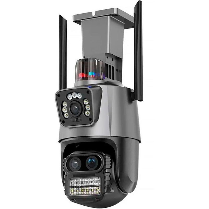 CAMARA IP SATELLITE 2CAM/4MP A-CAM009D EXT/WIFI/IP66/GRIS 118084