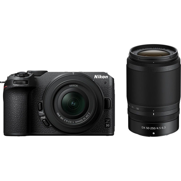 Nikon Z30 20.9MP 3.0" Digital Camera Z DX 16-50MM VR Lens + Z DX 50-250MM VR Lens