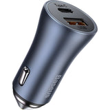 CARGADOR P/ AUTO BASEUS CCJD-0G 40W USB-A+USB-CBLUE GRAY 123110