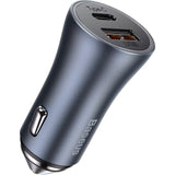 CARGADOR P/ AUTO BASEUS TZCCJD-B0G GC PRO 40W USB-A+USB-C + CABLE USB-C / LIGHTNING 1M GRAY 103185