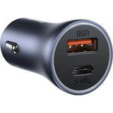 CARGADOR P/ AUTO BASEUS TZCCJD-B0G GC PRO 40W USB-A+USB-C + CABLE USB-C / LIGHTNING 1M GRAY 103185