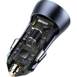 CARGADOR P/ AUTO BASEUS TZCCJD-B0G GC PRO 40W USB-A+USB-C + CABLE USB-C / LIGHTNING 1M GRAY 103185