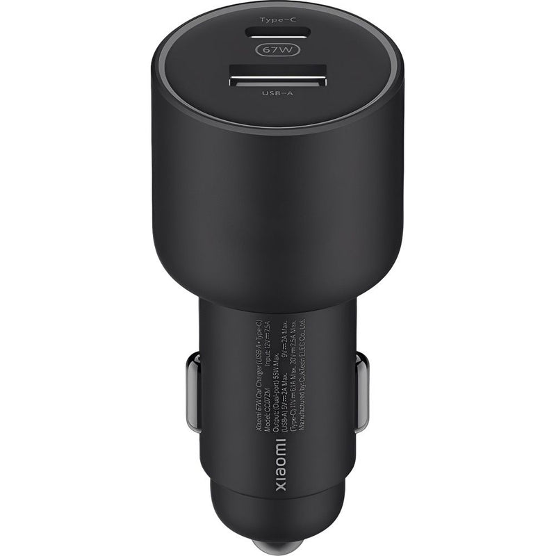 CARGADOR P/ AUTO XIAOMI MI CHARGER 67W CAR USB-A+USB-C BHR6814GL CC07ZM BLACK 111768