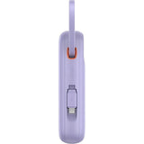CARGADOR PORTATIL BASEUS QPOW 2 30W 10.000MAH USB-A+USB-C+2CABLE USB-C PURPLE P10055008513
