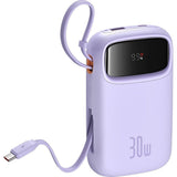 CARGADOR PORTATIL BASEUS QPOW 2 30W 10.000MAH USB-A+USB-C+2CABLE USB-C PURPLE P10055008513