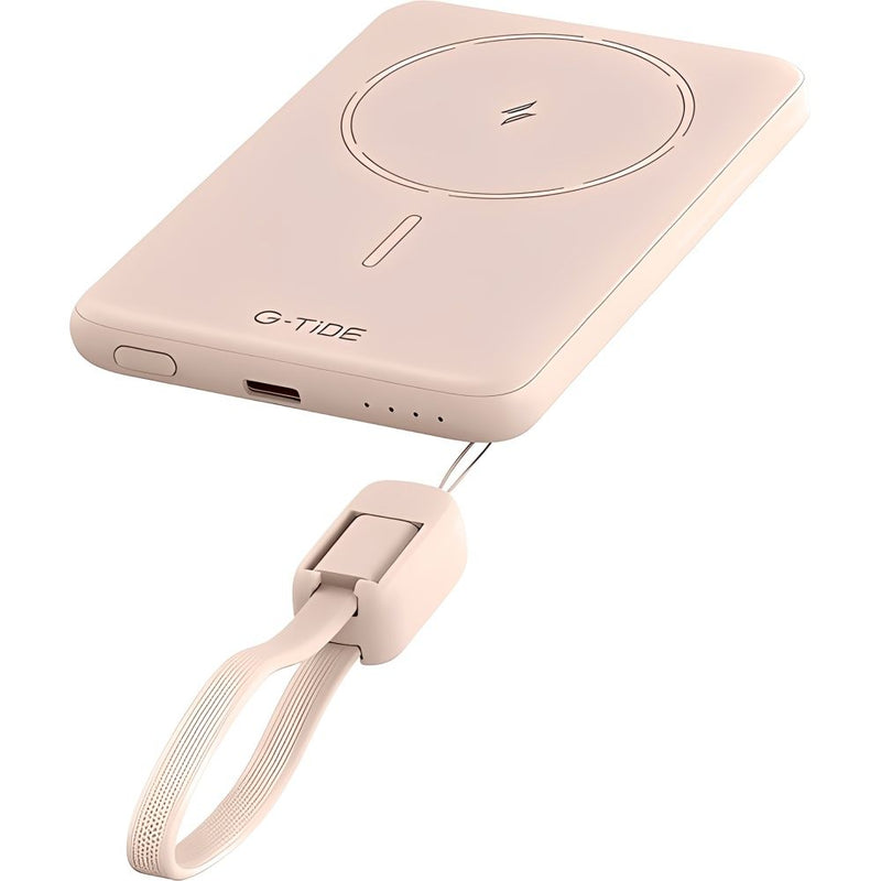 CARGADOR PORTÁTIL G-TIDE POWERBANK SLIM 01 5.000MAH LIGHTNING/USB-C BEIGE