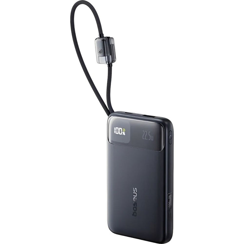 CARGADOR PORTATIL BASEUS ENERFILL FC11 22.5W 10.000MAH DIG DISPLAY 2CABLE USB-C BK E0027R04