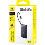 CARGADOR PORTATIL BASEUS ENERFILL FC11 22.5W 10.000MAH DIG DISPLAY 2CABLE USB-C BK E0027R04