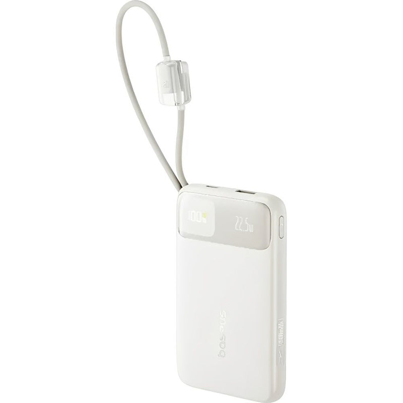 CARGADOR PORTATIL BASEUS ENERFILL FC11 22.5W 10.000MAH 2CABLE USB-C BEIGE E0027R05
