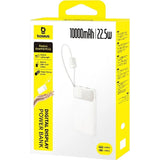 CARGADOR PORTATIL BASEUS ENERFILL FC11 22.5W 10.000MAH 2CABLE USB-C BEIGE E0027R05