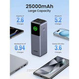 CARGADOR PORTATIL UGREEN NEXODE PB722 TFT SMART 200W 25.000MAH 2USB-C+USB-A GRAY 136741