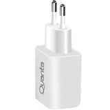 CARGADOR PARED QUANTA QTCACR2 USB-A+USB-C 20W QC3 WHITE