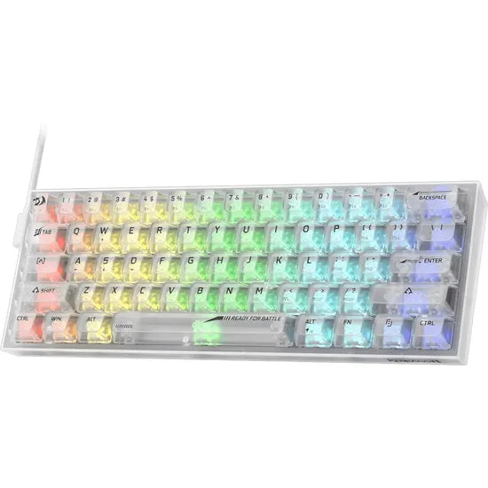 TECLADO REDRAGON FIZZ K617CT RGB SWITCH BLUE 60% HOTSWAP INGLES/WHITE Product