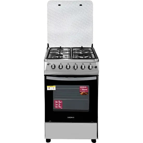COCINA A GAS XION XI-CO50CX 50X50/4HORNALLAS/INOX/ENC-ELEC/HORNO CON LUZ/GRAY