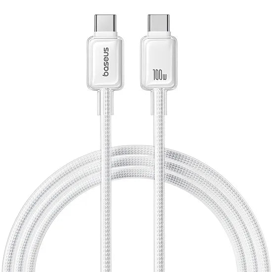 CABLE USB-C/USB-C BASEUS CRYSTAL FAST CHARGING DATA P10383100211 100W 1M MOON WHITE Product