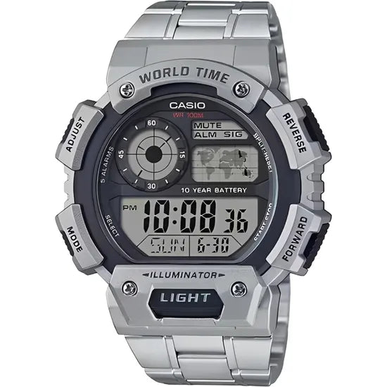RELOJ CASIO WORLD TIME AE-1400WHD-1AVDF SILVER/BLACK Product