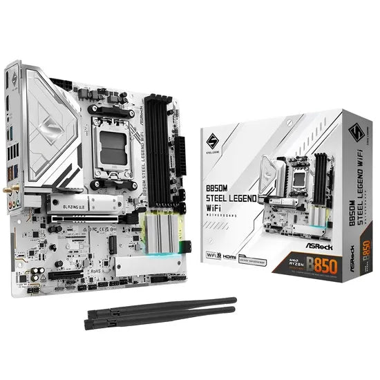 PLACA MADRE ASROCK AM5 B850M STEEL LEGEND WIFI HDMI/DP/USB3.2/M.2/DDR5/MATX Product