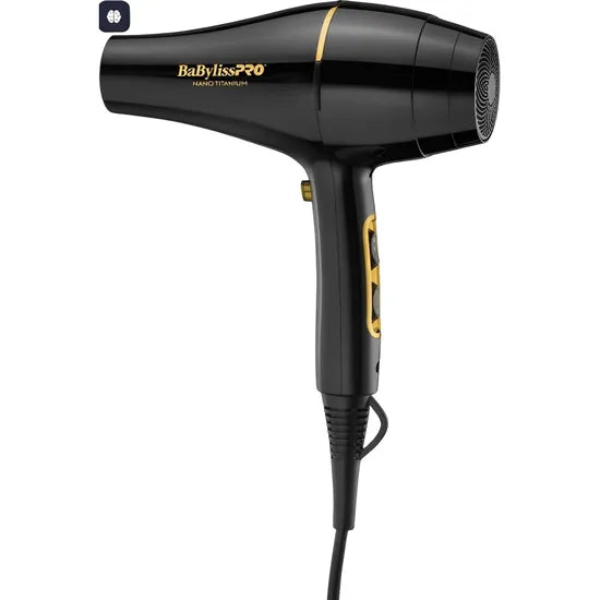 SECADOR BABYLISS PRO NANO TITANIUM 220V/2000W BLACK/ROSE GOLD B6176UZ 74108394057