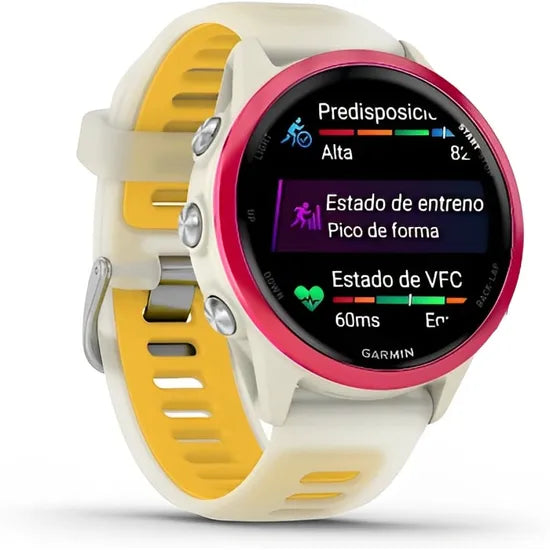 RELOJ GARMIN FORERUNNER 570 42MM RASPBERRY - TRANSLUCENT BONE/MANGO BAND 010-02970-02 Product