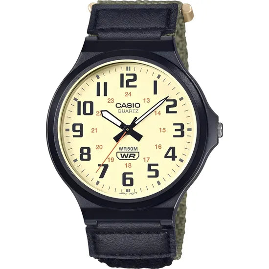 RELOJ CASIO MW-240B-3BVDF CREAM/BLACK/GREEN Product