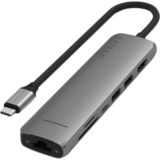 HUB USB-C 7-IN-1 SATECHI MULTIPORT ST-P7SM USB-C/2 USB-A/HDMI4K/ETHERNET/SD/MICRO SD/SPACE G