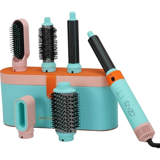 KIT MODELADOR DE PELO ENZO 6-EN-1 EN-4140 BLUE 220V Product
