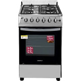 COCINA A GAS XION XI-CO50CX 50X50/4HORNALLAS/INOX/ENC-ELEC/HORNO CON LUZ/GRAY